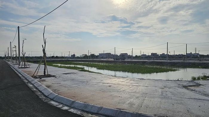 So với kết quả đấu giá trước đây, giá trúng của nhiều lô đất tại khu đấu giá đã giảm từ 500-600 triệu đồng mỗi lô. Cá biệt, có lô giảm gần 900 triệu đồng. Ảnh: Phan Thiên.