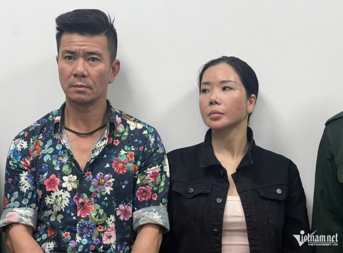 "Bà trùm" Nguyễn Thị Mai Anh cùng chồng.