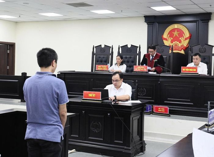 Phiên tòa xét xử vụ án. Ảnh: VA