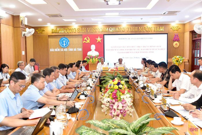 Đoàn giám sát làm việc với BHXH tỉnh Hà Tĩnh.