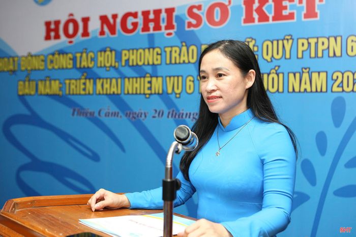 Trong khuôn khổ hội nghị, bà Trương Thị Lượng - Phó Chủ tịch Hội LHPN Hà Tĩnh cũng đã phát động hưởng ứng Tháng hành động phòng, chống mua bán người và Ngày toàn dân phòng, chống mua bán người năm 2026.