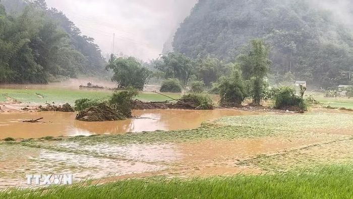 Cơ quan khí tượng lưu ý trong các cơn dông ở Bắc Bộ và nhiều khu vực trên cả nước có khả năng xảy ra lốc, sét, mưa đá và gió giật mạnh. (Ảnh: Quốc Đạt/TTXVN)