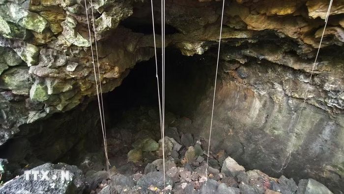 Hệ thống hang động núi lửa trong vùng Công viên địa chất toàn cầu UNESCO Đắk Nông (xã Nam Đà, tỉnh Lâm Đồng). (Ảnh: Nguyễn Huy Thành/TTXVN)