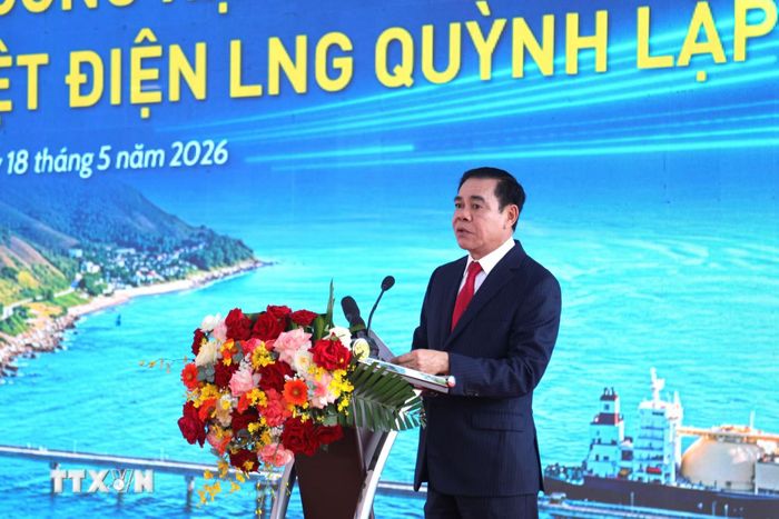 Ông Võ Trọng Hải, Chủ tịch Ủy ban Nhân dân tỉnh Nghệ An phát biểu tại buổi lễ. (Ảnh: Xuân Tiến/TTXVN)