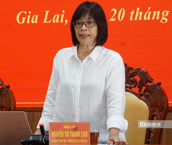 Bà Nguyễn Thị Thanh Lịch, Phó Chủ tịch UBND tỉnh, Trưởng Ban chỉ đạo 515 tỉnh Gia Lai