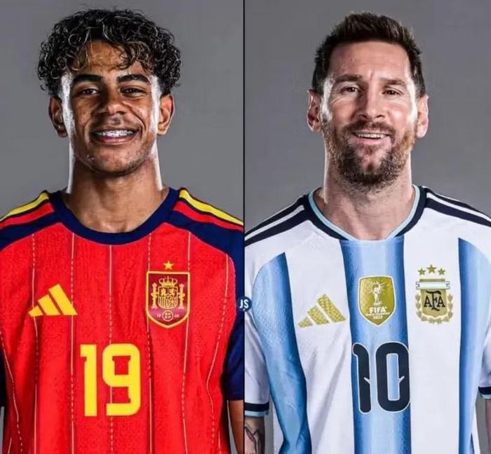 Messi và Yamal giữ kỷ lục về cầu thủ nhiều tuổi nhất và trẻ nhất tham dự trận chung kết World Cup. Ảnh: AFP.