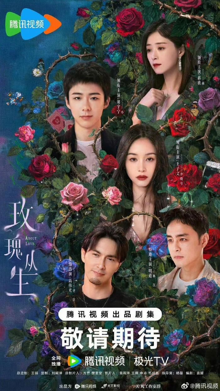 Bụi Hoa Hồng do Vương Tử Văn, Lưu Vũ Ninh đóng chính. Ảnh: Weibo