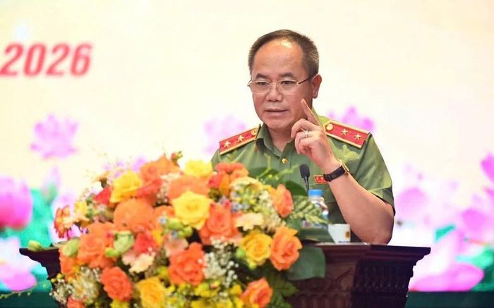 Trung tướng Nguyễn Thanh Tùng, Giám đốc Công an TP Hà Nội, phát biểu