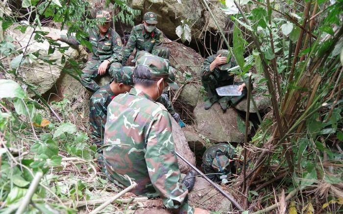 Khu vực phát hiện thêm hài cốt liệt sĩ tại Hang Đá Sập