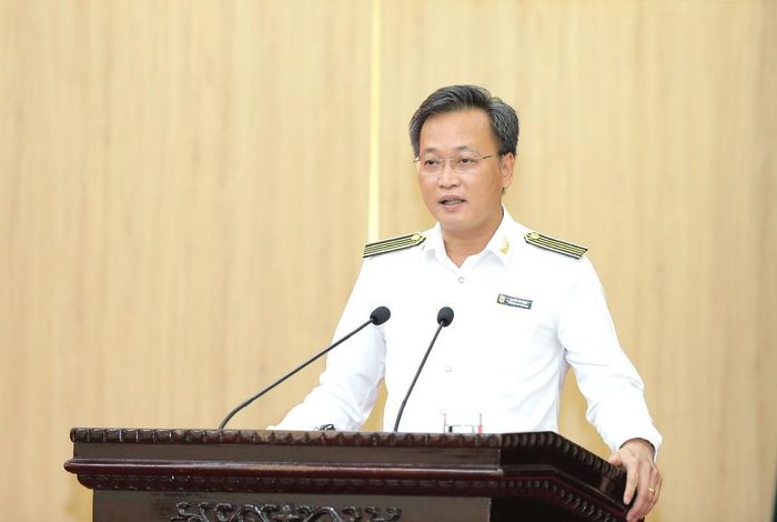 Tổng Kiểm toán nhà nước Nguyễn Hữu Nghĩa phát biểu tại sự kiện. Ảnh: KTNN