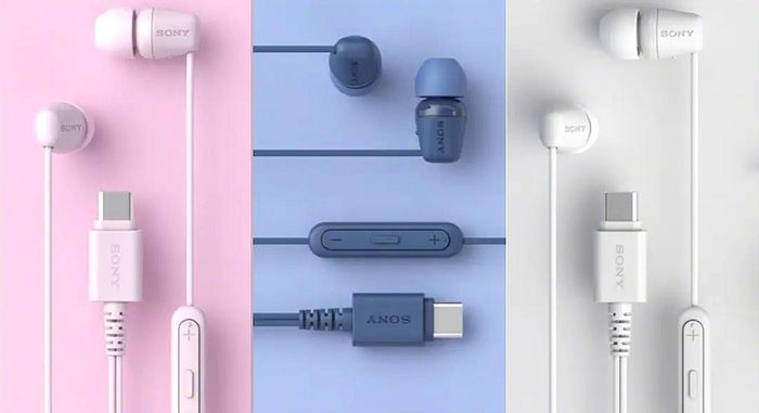 Tai nghe Sony IER-EX15C USB-C với các phiên bản màu hồng, đen và trắng đang được giảm giá 50% trên Amazon.