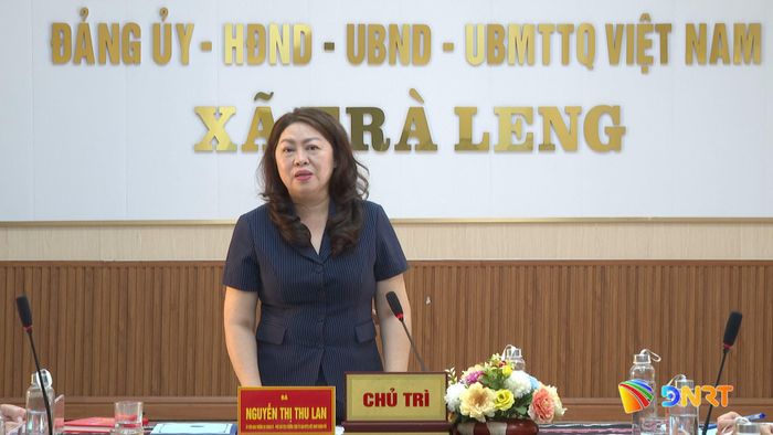 Phó Chủ tịch Thường trực Ủy ban MTTQ Việt Nam thành phố Nguyễn Thị Thu Lan phát biểu tại buổi làm việc. Ảnh: THANH NHẤT