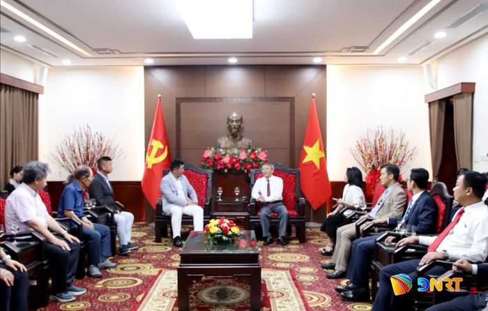 Quang cảnh buổi tiếp. Ảnh: TRỌNG HUY