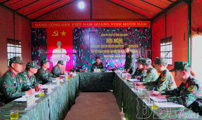Bộ CHQS tỉnh triển khai nhiệm vụ, chuẩn bị sẵn sàng cho cuộc diễn tập KVPT tỉnh năm 2026. Ảnh: Đức Hạnh