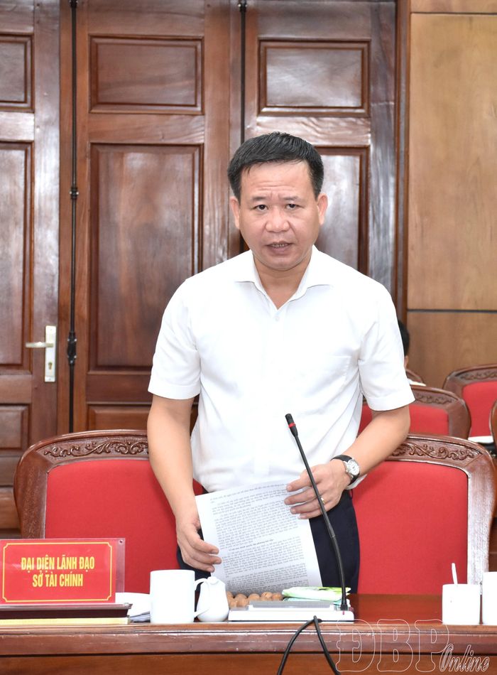 Lãnh đạo Sở Tài chính tham gia ý kiến tại buổi làm việc.