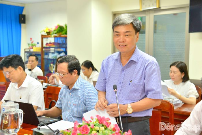 Đồng chí Phạm Văn Chuẩn, Ủy viên Ban Thường vụ Tỉnh ủy, Phó Chủ tịch Thường trực HĐND tỉnh Đồng Tháp, Trưởng đoàn Kiểm tra, phát biểu tại buổi làm việc với Ban Thường vụ Đảng ủy Sở Khoa học và Công nghệ tỉnh Đồng Tháp.