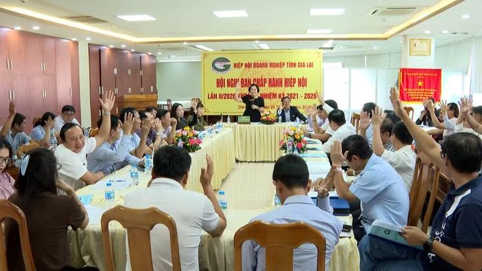 Các đại biểu thống nhất thông qua các nội dung trình tại hội nghị. Ảnh: R'Piên