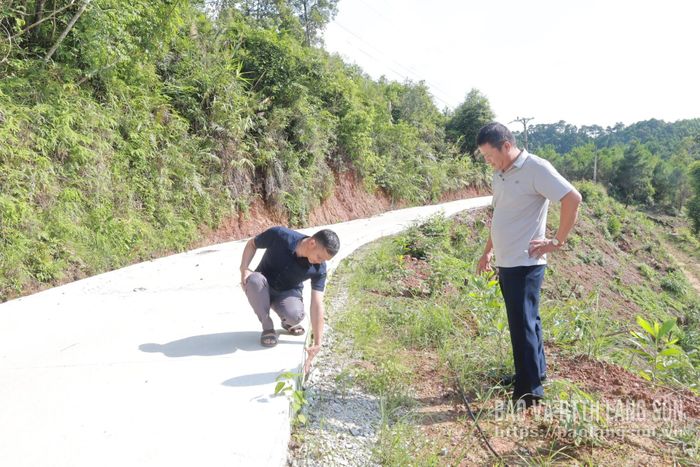 Tuyến đường đến trung tâm thôn Liên Sơn mới được cứng hóa đưa vào khai thác đầu năm 2026