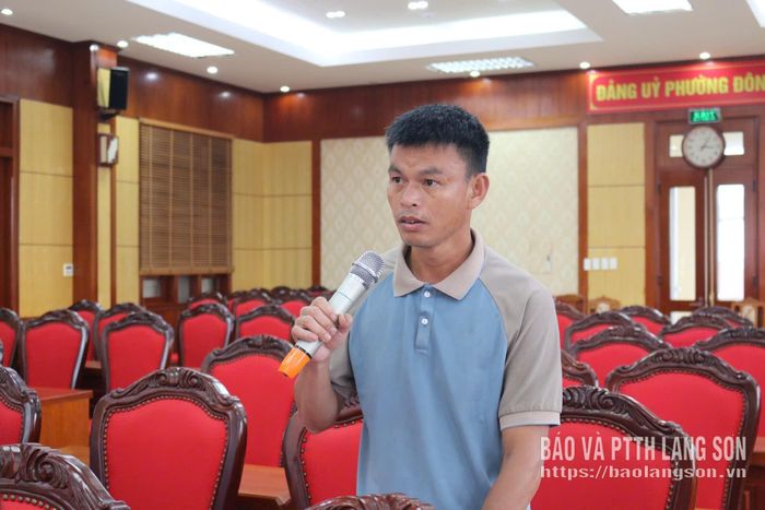 Bí thư Chi bộ, Khối trưởng khối Yên Thượng phát biểu tại hội nghị