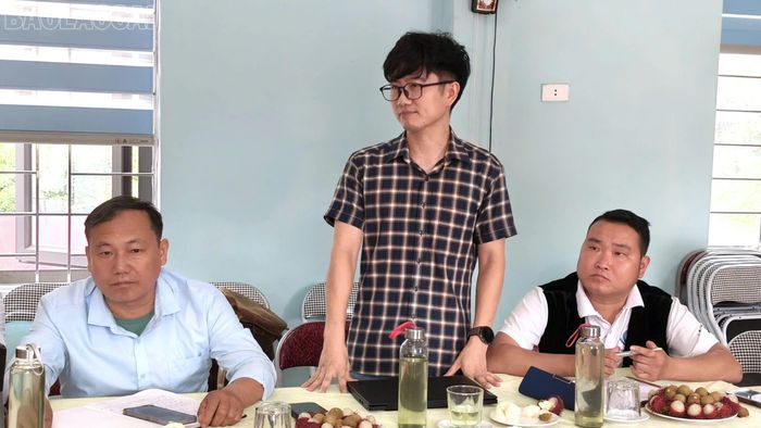 Đại diện Hợp tác xã Trà Shan tuyết Phình Hồ phát biểu ý kiến.