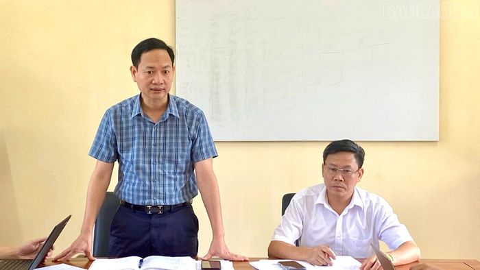 Lãnh đạo UBND phường phát biểu tại hội nghị.