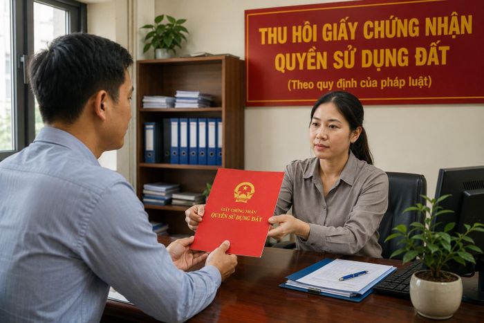 Theo Luật Đất đai 2024, cơ quan có thẩm quyền được thu hồi Sổ đỏ trong một số trường hợp nhất định. Ảnh minh họa