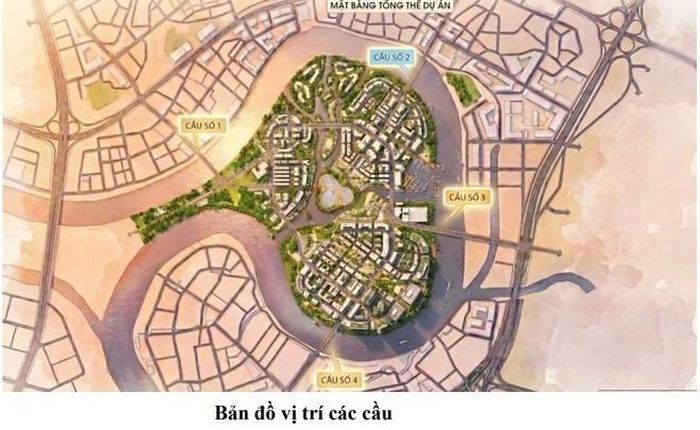 Sẽ có 4 cây cầu bắc qua sông Sài Gòn và 11 cầu nội khu. Ảnh: ĐTM