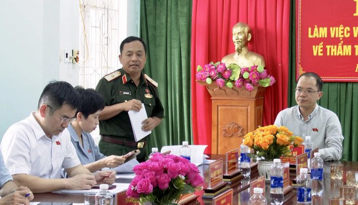 Đại biểu thảo luận tại buổi làm việc - Ảnh: H.N