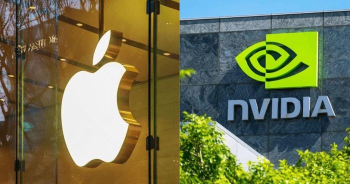 Biểu tượng Apple và Nvidia. Ảnh: Unsplash