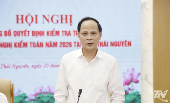 Đồng chí Phó Chủ tịch Thường trực UBND tỉnh Nguyễn Linh phát biểu tại Hội nghị.