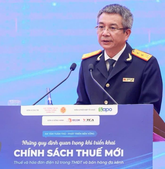 Ông Mai Xuân Thành, Cục trưởng Cục Thuế (Bộ Tài chính) phát biểu khai mạc Hội thảo.
