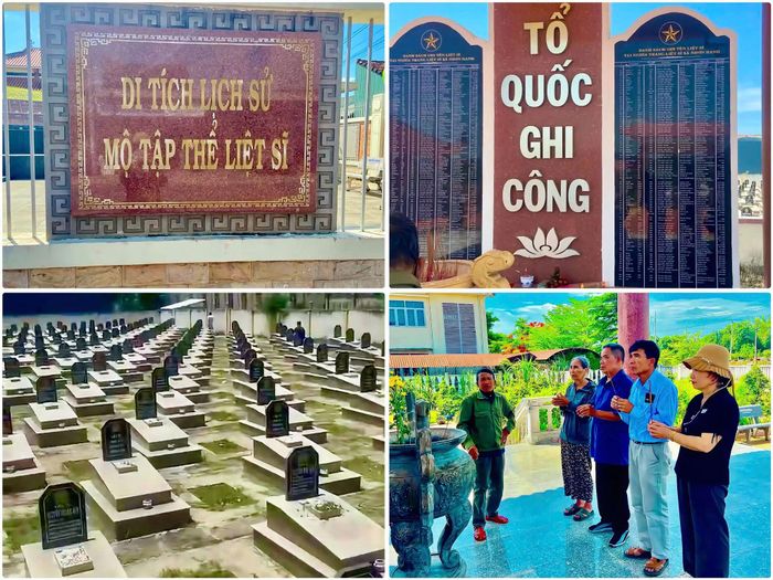 Từ Nghệ An vào Bình Định, gia đình liệt sĩ Hồ Sỹ Hòa lặng lẽ tìm dấu tích phần mộ người thân tại các nghĩa trang trên địa bàn huyện An Nhơn (cũ). Ảnh: Gia đình cung cấp
