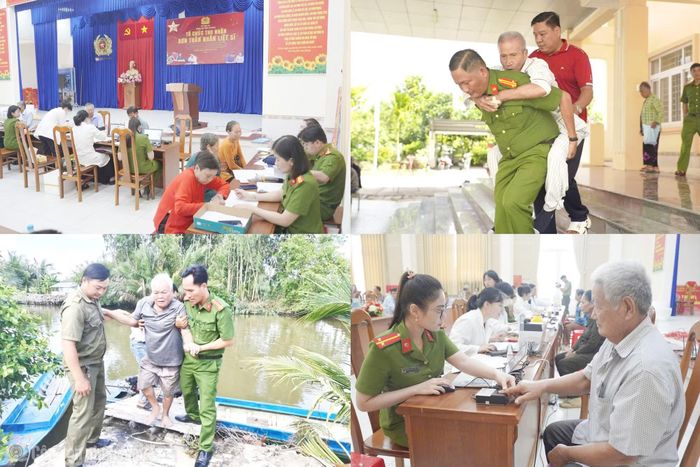 Công an Cà Mau đồng loạt ra quân thu nhận mẫu ADN thân nhân liệt sĩ chưa xác định danh tính.