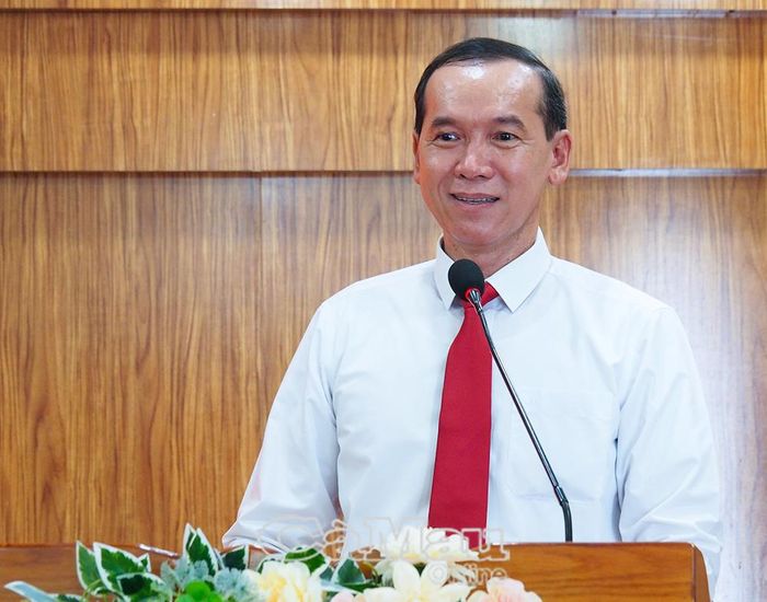 Đồng chí Lý Công Bắc phát biểu nhận nhiệm vụ tại hội nghị.