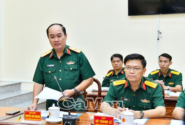 Thiếu tướng Nguyễn Văn Ngành, Chỉ huy trưởng Bộ CHQS tỉnh Cà Mau, kiến nghị một số nội dung nhằm nâng cao chất lượng công tác huấn luyện dân quân tự vệ.