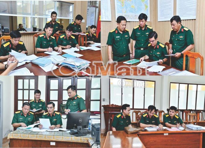Đoàn công tác Quân khu 9 kiểm tra thực tế công tác đăng ký, quản lý quân nhân dự bị, dân quân tự vệ tại Ban CHQS xã Thới Bình và các cơ quan thuộc Bộ CHQS tỉnh Cà Mau.
