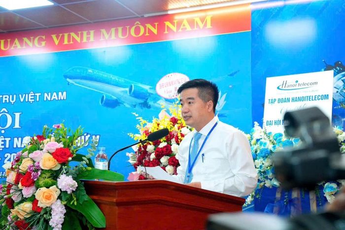 ThS. Nguyễn Quyết Chiến, Tổng Thư ký Liên hiệp các Hội Khoa học và Kỹ thuật Việt Nam phát biểu tại Đại hội.