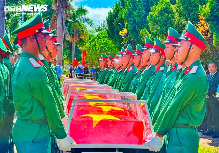 Gia Lai tìm kiếm và quy tập thành công 18 hài cốt liệt sĩ hy sinh ở Campuchia về Nghĩa trang liệt sĩ Đức Cơ