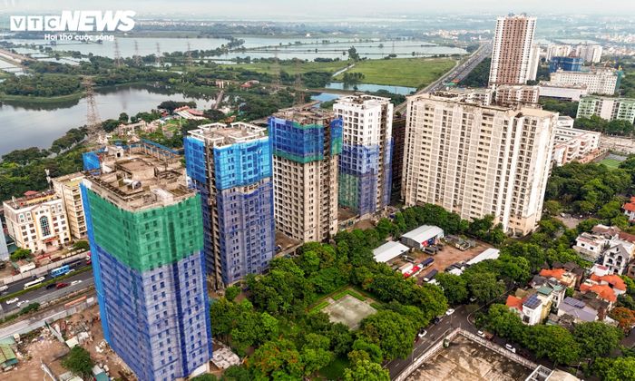 Khu nhà ở xã hội nằm ven cao tốc Pháp Vân - Cầu Giẽ.