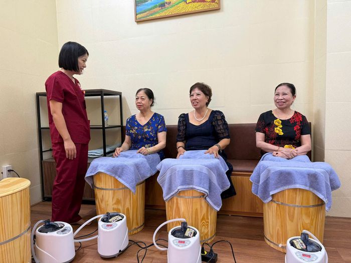 Khu vực chăm sóc sức khỏe người tao tuổi tại mô hình. Ảnh: Hoa Thành