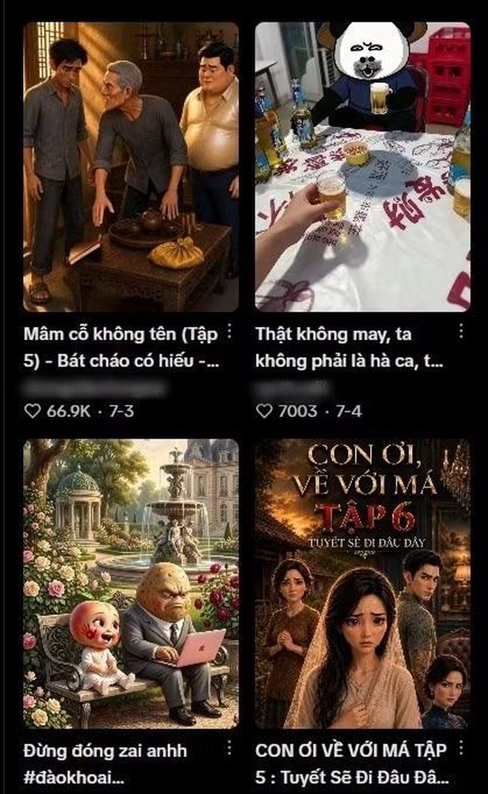 Nội dung AI "mọc lên như nấm" trên TikTok.