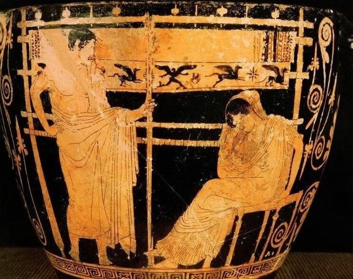 Telemachus trong nguyên tác có phần "đàn áp" hơn trước mẹ của mình.