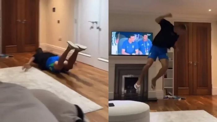 Richarlison ăn mừng như một người Tây Ban Nha thực thụ trong đoạn video chia sẻ rộng rãi trên mạng xã hội.