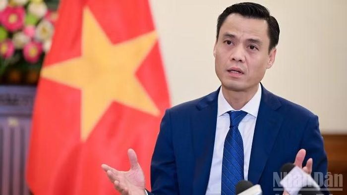 Thứ trưởng Ngoại giao Đặng Hoàng Giang. (Ảnh: BẢO LONG)
