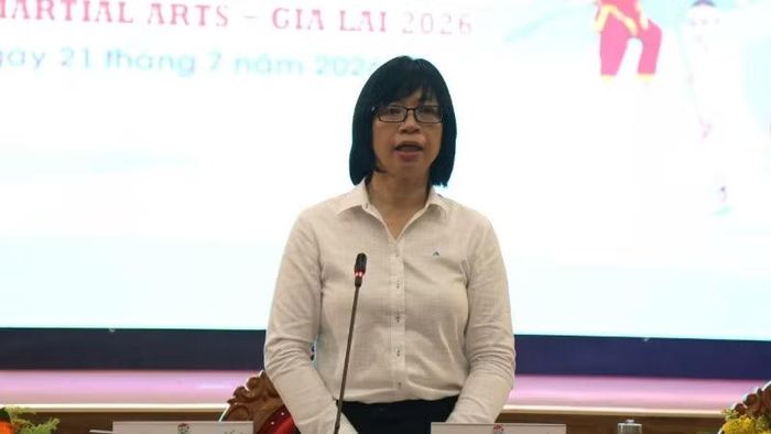Phó Chủ tịch Ủy ban nhân dân tỉnh Gia Lai Nguyễn Thị Thanh Lịch phát biểu chỉ đạo tại buổi họp.