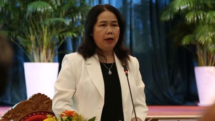 Giám đốc Sở Văn hóa, Thể thao và Du lịch Đỗ Thị Diệu Hạnh phát biểu tại buổi họp báo.