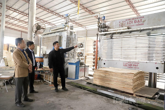 Hệ thống máy móc của Công ty TNHH Sản xuất và Thương mại dịch vụ Ngọc Đức, phường Mỹ Lâm được hỗ trợ từ nguồn khuyến công.