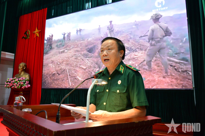 Thiếu tướng Lê Như Đức phát biểu tại buổi gặp mặt.