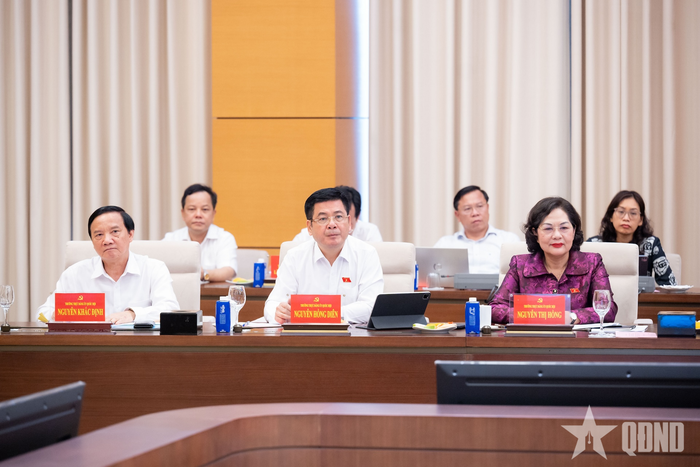 Các Phó chủ tịch Quốc hội và các đại biểu tham dự hội nghị. Ảnh: LÂM HIỂN