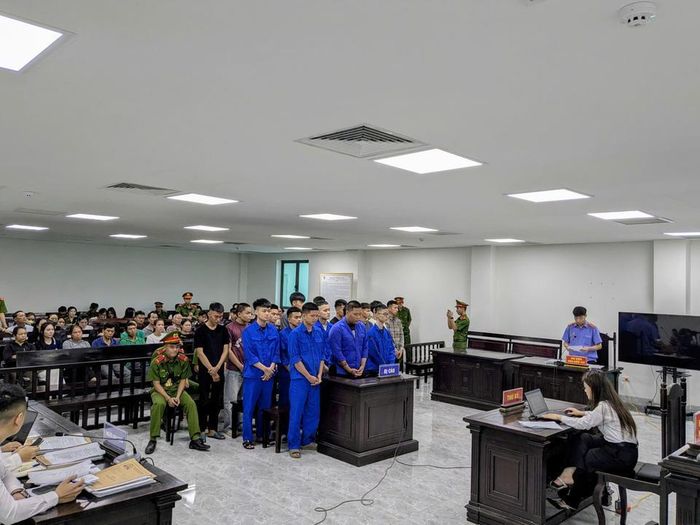 Các bị cáo tại phiên tòa. Ảnh: VKSHT
